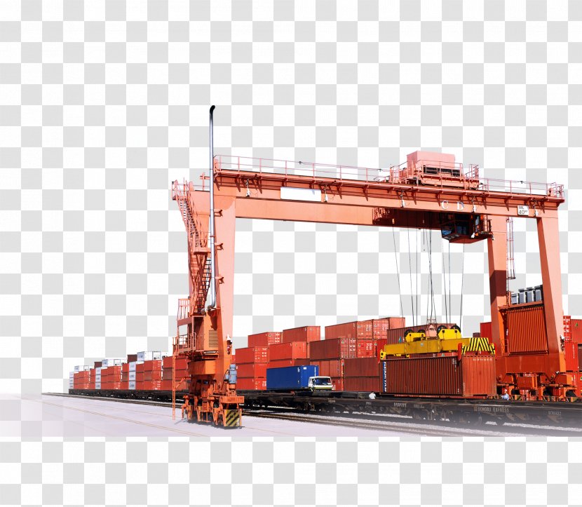 Architectural Engineering Freight Transport Intermodal Container - Logistics - Crane Transparent PNG