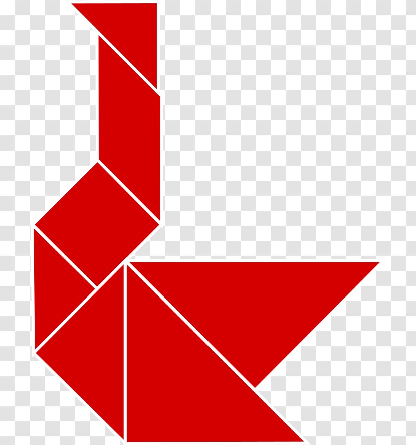Tangram Geometric Shape Game Triangle Duck - Diagram Transparent PNG
