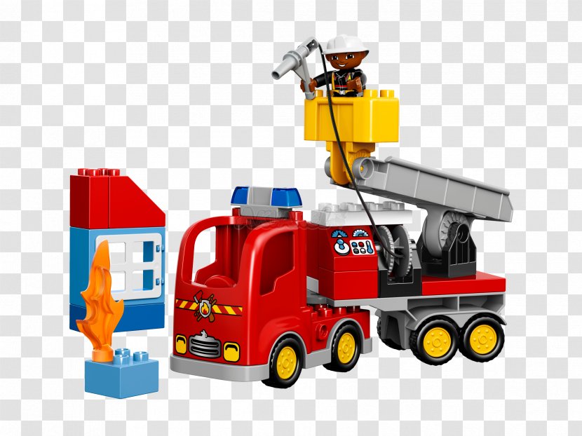 Lego Duplo Toy Minifigure Fire Engine - Truck Transparent PNG