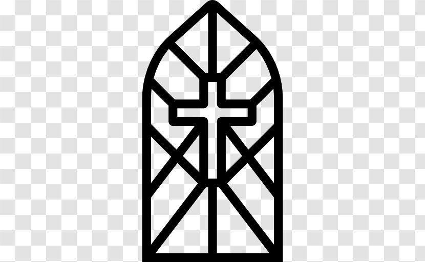 Stained Glass - Black And White Transparent PNG