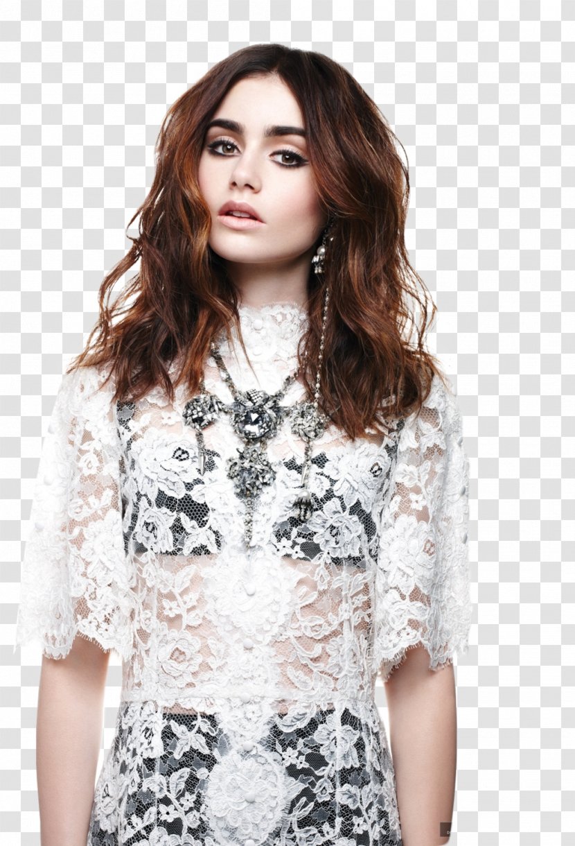 Lily Collins Mirror Photo Shoot Photography Actor - Long Hair - Emilia Clarke Transparent PNG