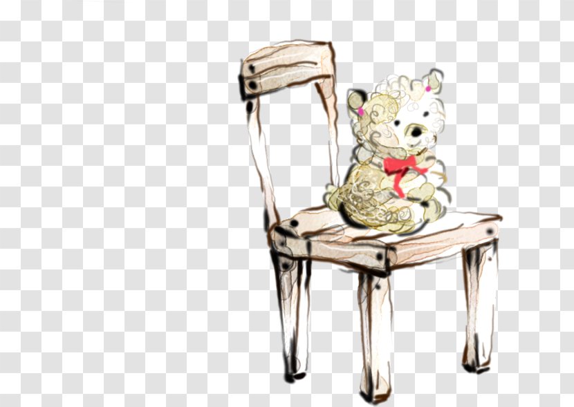 Table Chair Furniture Drawing - Cartoon Painted Transparent PNG