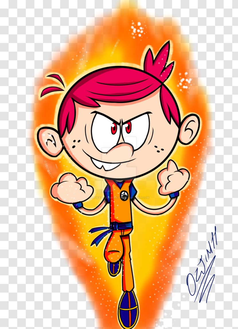 Goku Lincoln Loud Super Saiya Saiyan Drawing - Cartoon - Louds Transparent PNG