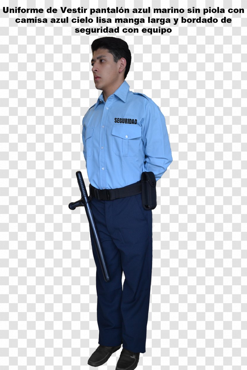 Sleeve Security Company Uniform Job - Blue - Uniformes Transparent PNG