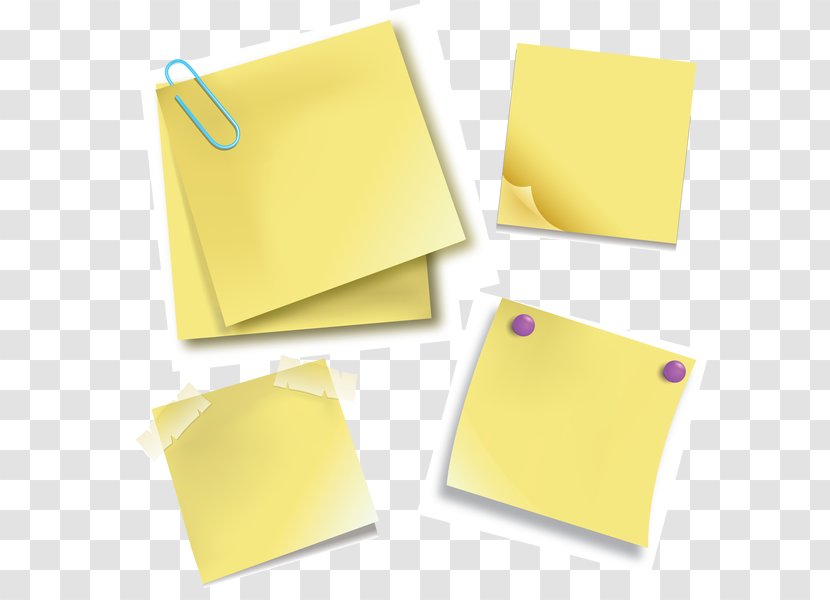 Paper Post-it Note Illustration Vector Graphics Clip Art - Material - Design Transparent PNG