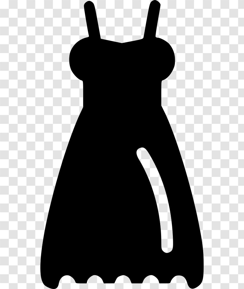 Dress Black Silhouette White Clip Art - Monochrome Photography Transparent PNG