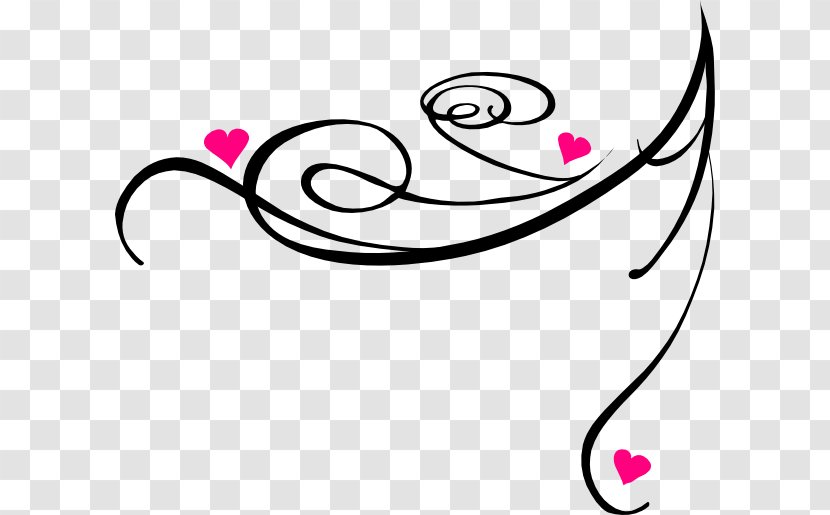 Thumbnail Clip Art - Heart - Black And White Swirl Design Transparent PNG