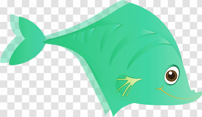 Green Fish Fish Flatfish Bony-fish Transparent PNG