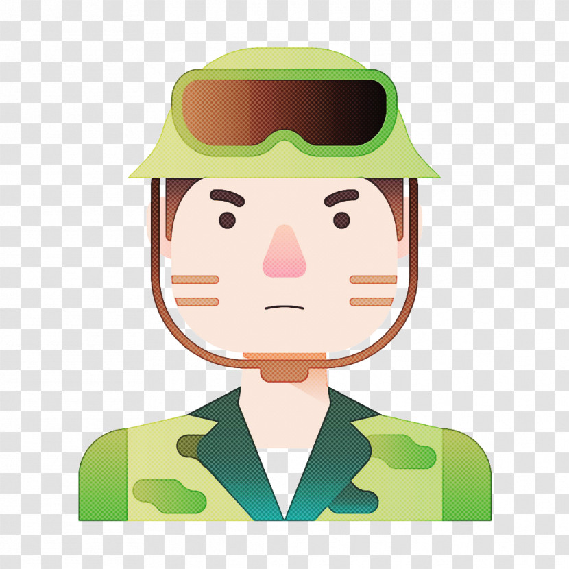 Green Cartoon Headgear Gentleman Transparent PNG