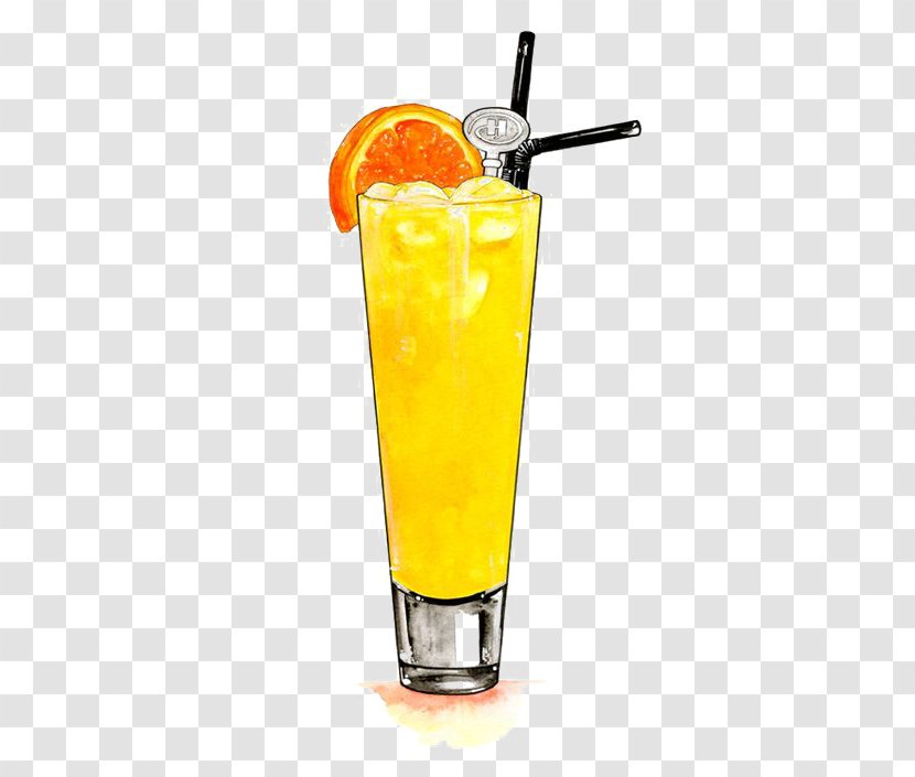 Juice Cocktail Harvey Wallbanger Beer Bay Breeze - Flower - Watercolor Transparent PNG