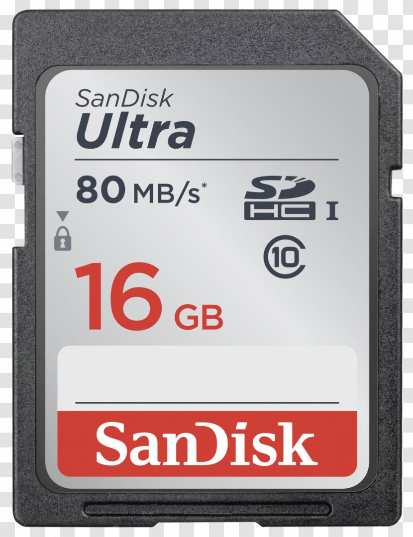 SDHC SanDisk Flash Memory Cards Secure Digital MicroSD - Card - Sdhc Transparent PNG