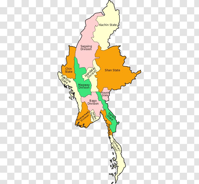 Administrative Divisions Of Myanmar Rakhine State Yangon Map Bamar People - Flag Transparent PNG