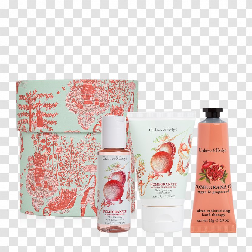 Crabtree & Evelyn La Source Relaxing Body Lotion 250ml And Personal Care - Ultramoisturising Hand Therapy - Watercolor Pomegranate Transparent PNG