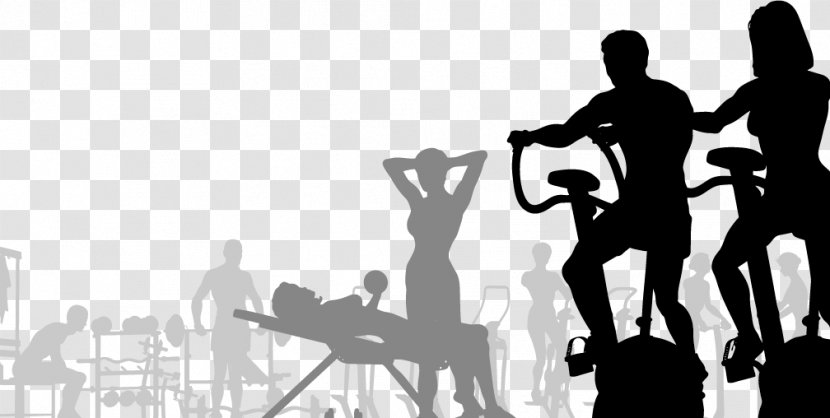 Fitness Centre Stock Photography Clip Art - Silhouette - Figures Transparent PNG