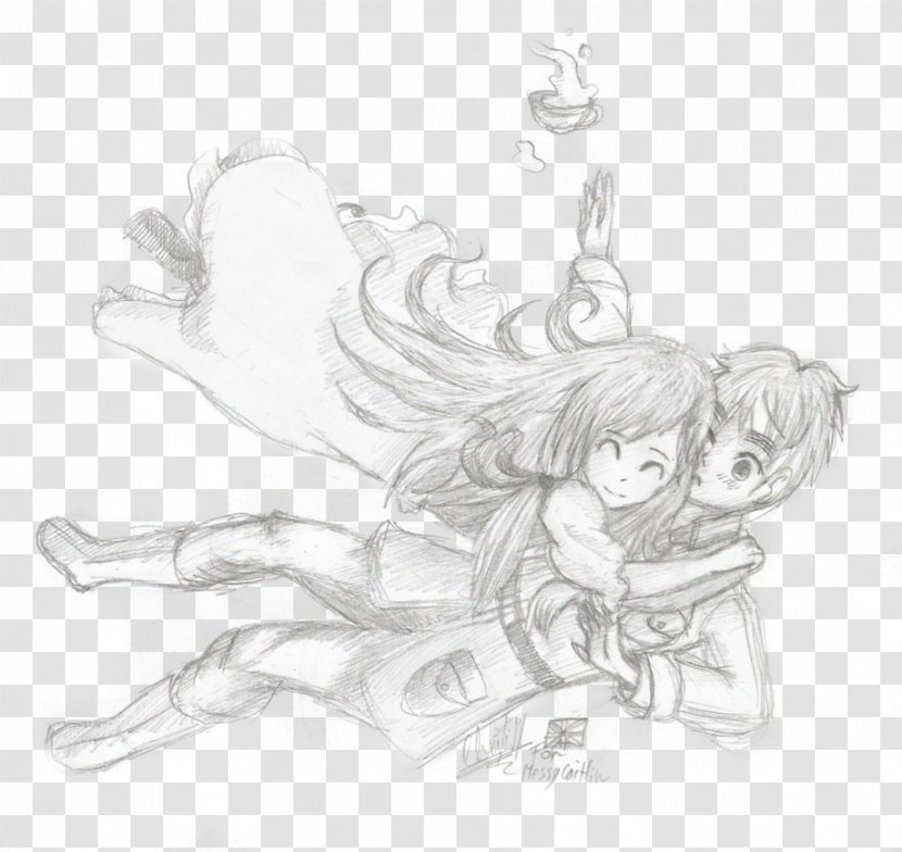 Fairy Line Art Drawing Sketch - Tree Transparent PNG