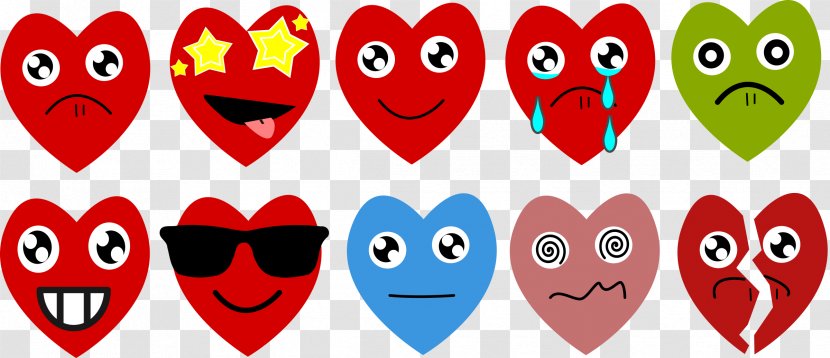 Heart Emoticon Emoji Love Clip Art - Watercolor - Sad Transparent PNG