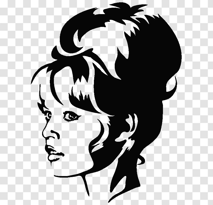 Sticker Drawing Silhouette Brigitte Clip Art - Cartoon - Bardot Transparent PNG