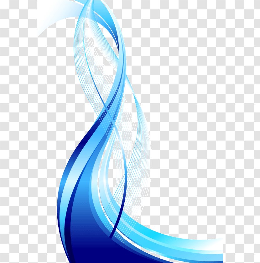 Download - Light Blue - Smooth Gradation Curve Lines Striped Background Ornament Transparent PNG