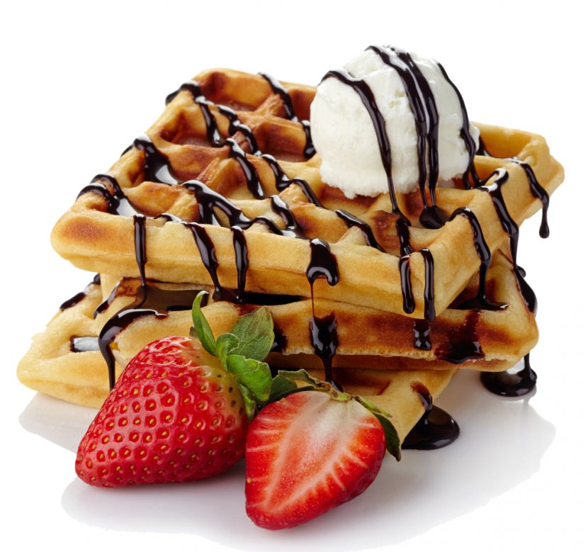 Belgian Waffle Ice Cream Breakfast Cuisine - Syrup Transparent PNG