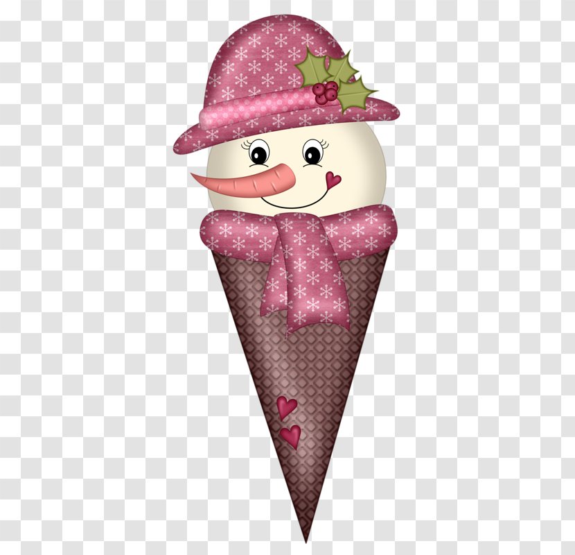 Ice Cream Christmas Clip Art - Fictional Character - Cute Snowman Transparent PNG