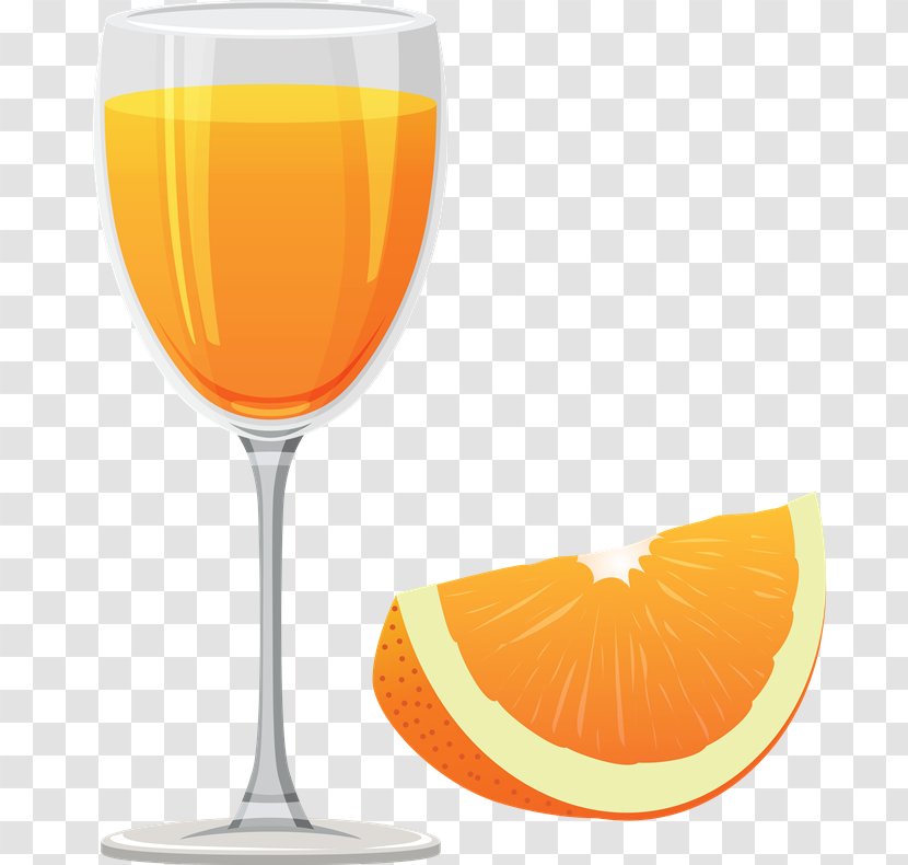 Orange Drink Juice Wine Glass Cocktail Garnish - Copas Transparent PNG
