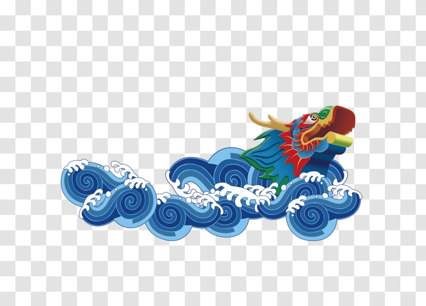 China Zongzi Dragon Boat Festival Traditional Chinese Holidays - Long Blue Wave Transparent PNG