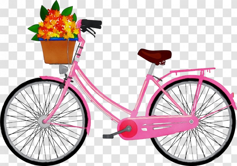 Land Vehicle Bicycle Wheel Part - Pink Spoke Transparent PNG