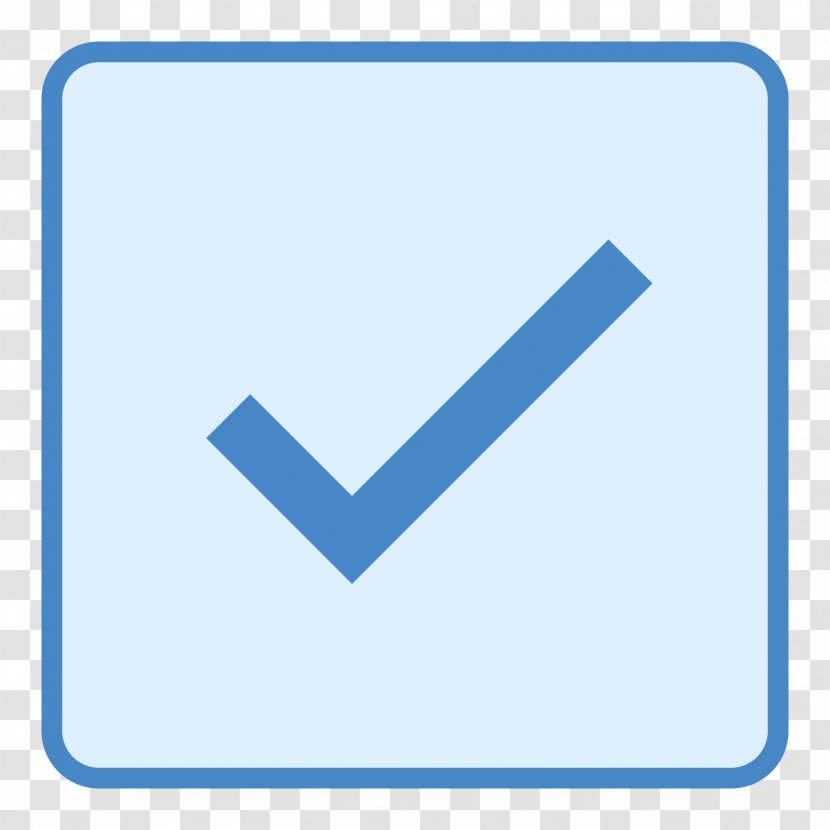 Checkbox Check Mark Angle - Sign - E Transparent PNG