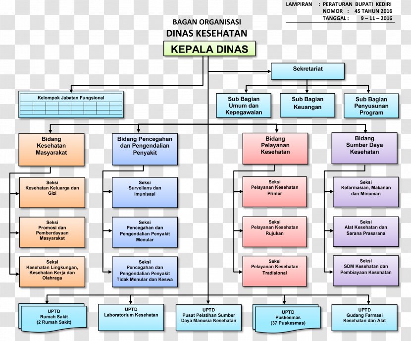 Organizational Structure Kediri, East Java Health - Software Transparent PNG