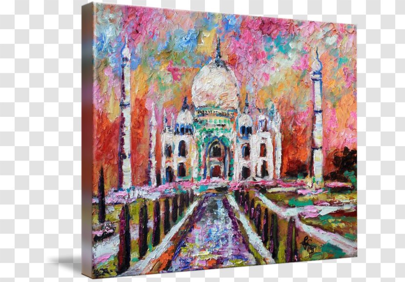 Taj Mahal Art Oil Painting Impressionism - Artist Transparent PNG