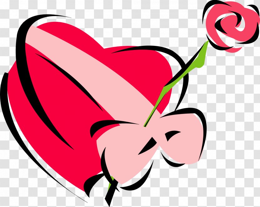 Valentine's Day Rose Heart Flower Clip Art - Women's Transparent PNG