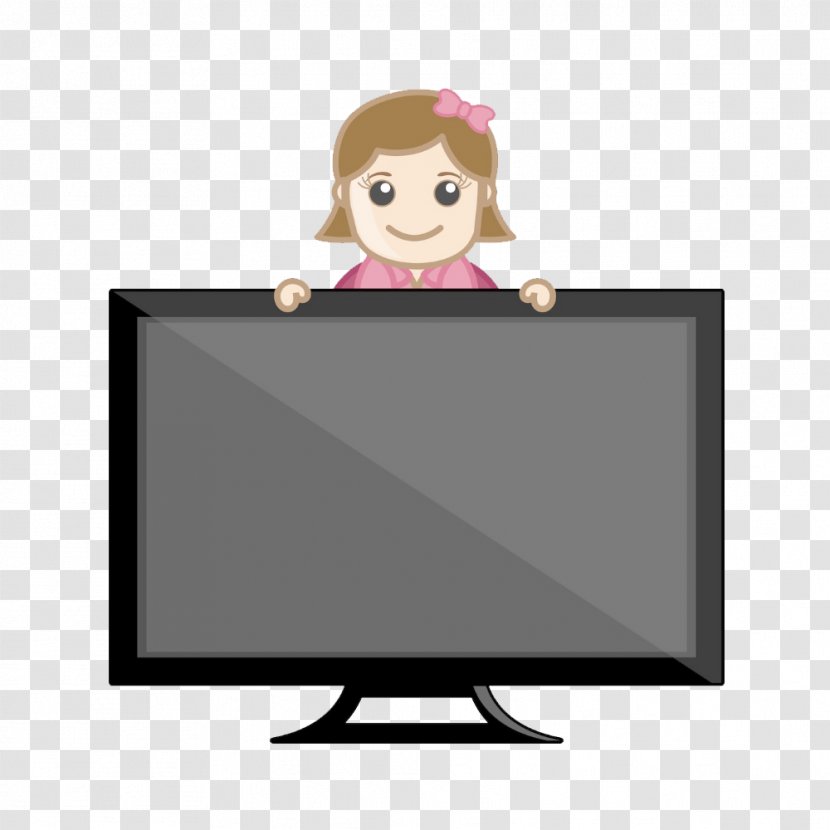 LCD Television Cartoon Set Comics - Text - Direct Tv Transparent PNG