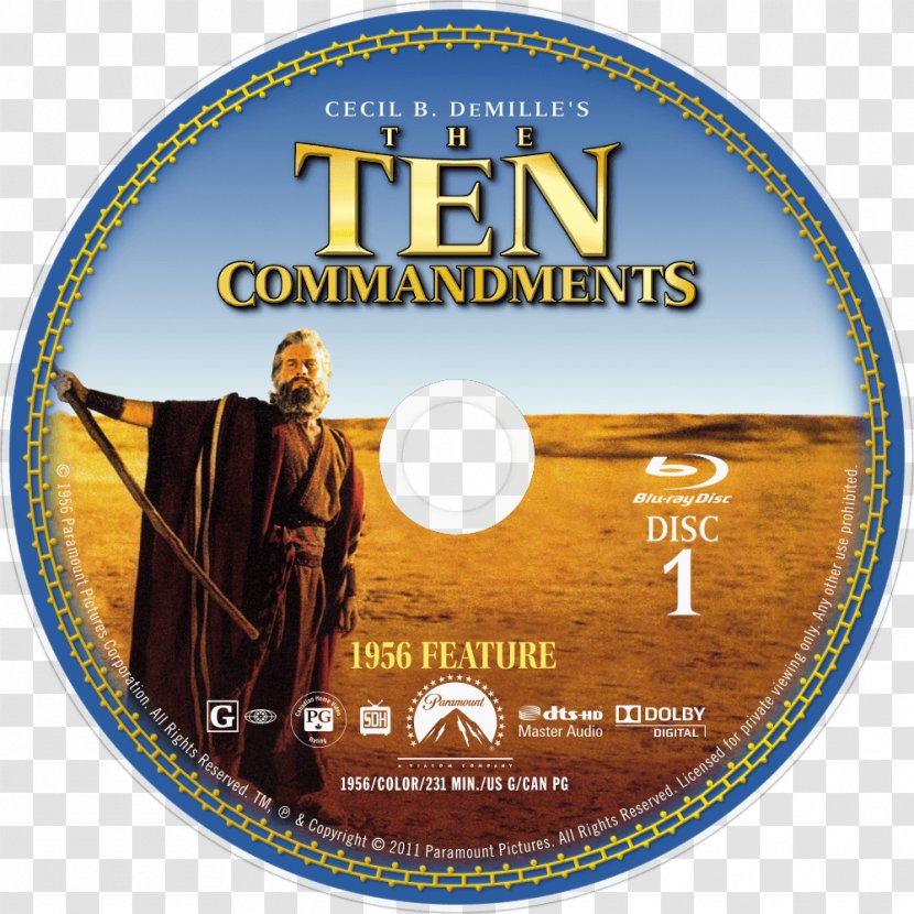 Blu-ray Disc Ten Commandments DVD Film Disk Image - Com Transparent PNG