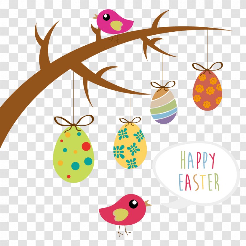 Easter Bunny Egg Tree Clip Art - Area - Vector Elements Transparent PNG