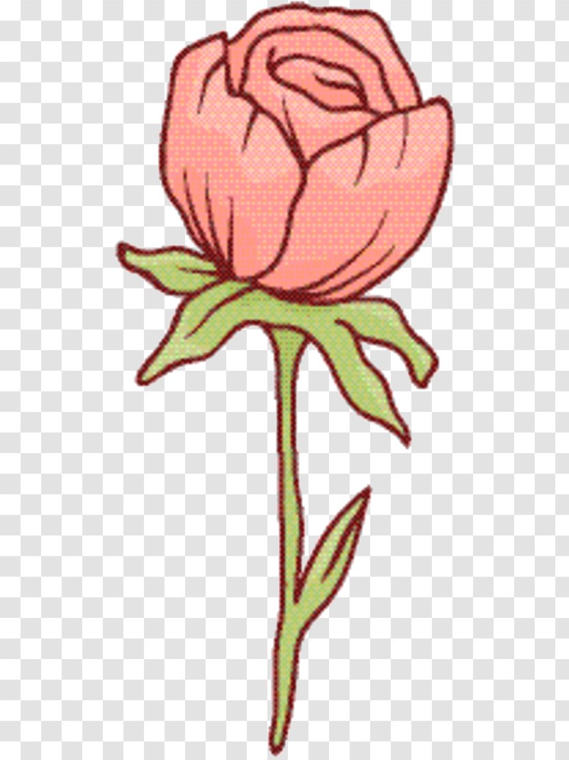 Pink Flower Cartoon - Floral Design - Herbaceous Plant Wildflower Transparent PNG