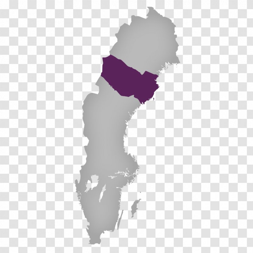 Sweden Vector Map - Blank Transparent PNG