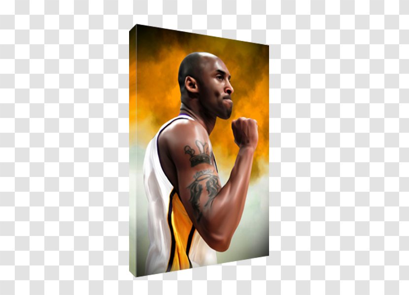 Magic Johnson Watercolor Painting Los Angeles Lakers Canvas - Frame - Kobe Bryant Transparent PNG