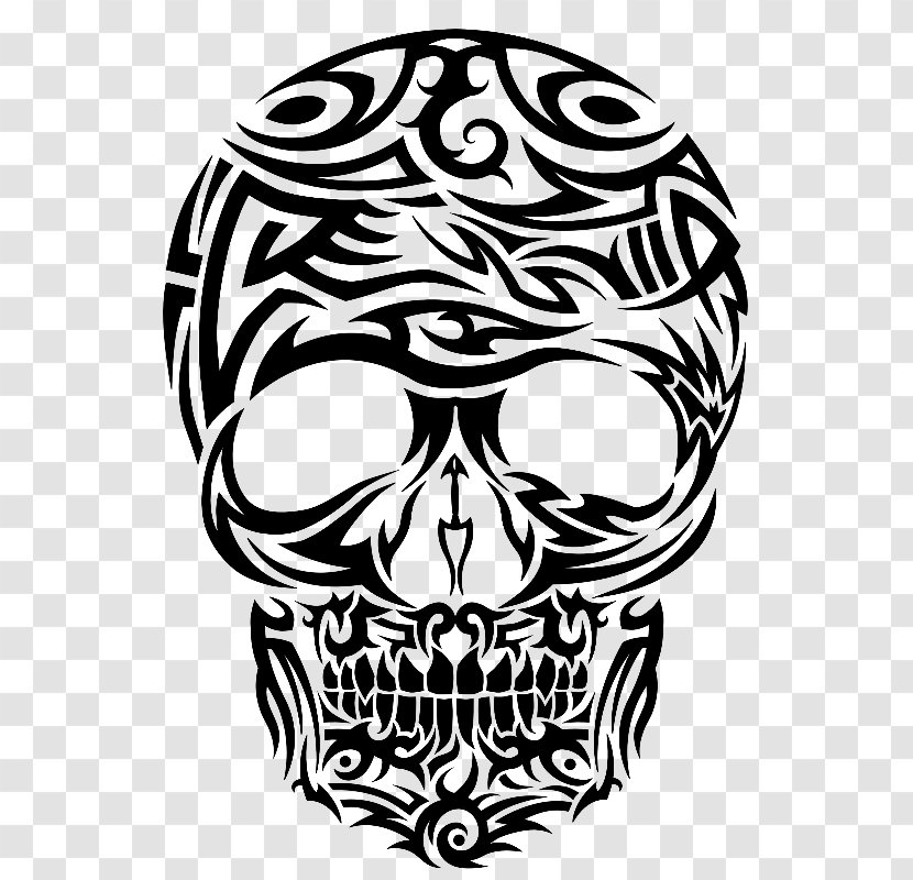 Calavera Skull Tattoo Airbrush T-shirt Transparent PNG