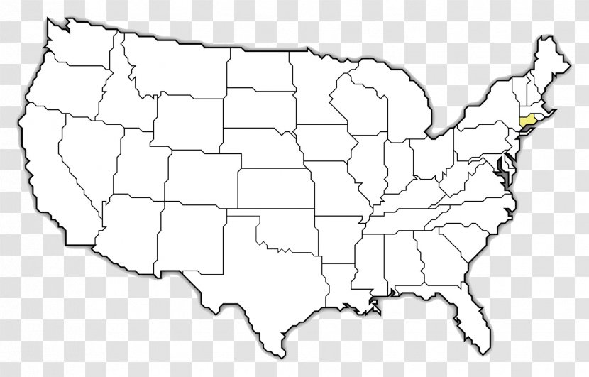 United States Drawing World Map U.S. State - Black And White Transparent PNG