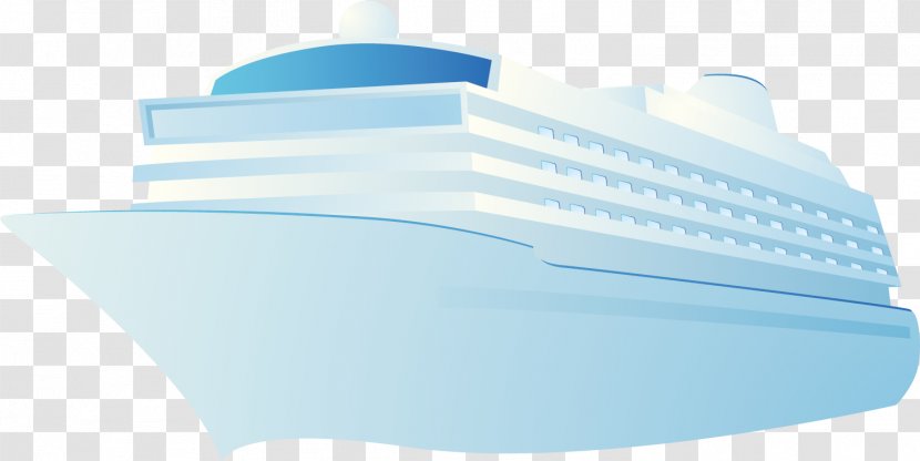 Brand Plastic Angle - Little Fresh Blue Cruise Ship Transparent PNG