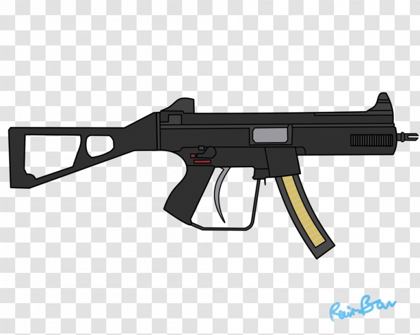 Heckler & Koch UMP Airsoft Guns Firearm Submachine Gun - Cartoon - Weapon Transparent PNG