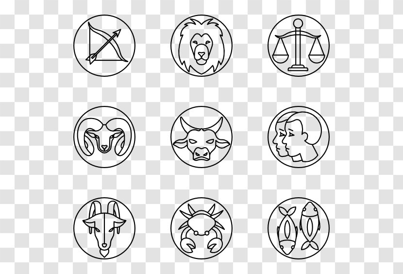 Zodiac Symbol Astrological Sign - White - Signs Transparent PNG