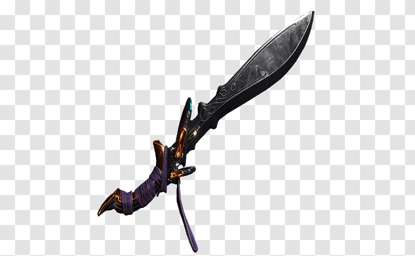 Warframe Bowie Knife Machete Weapon Ghazal - Wiki - Frame Lotus Transparent PNG