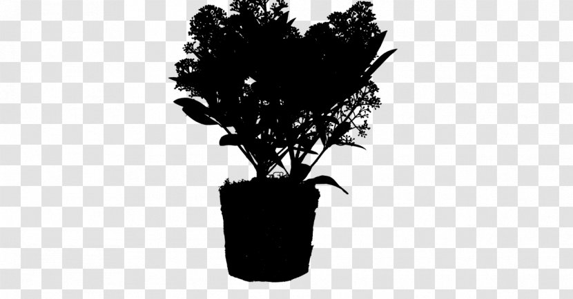 Flowerpot Houseplant Desktop Wallpaper Computer Silhouette - Black - Grass Transparent PNG