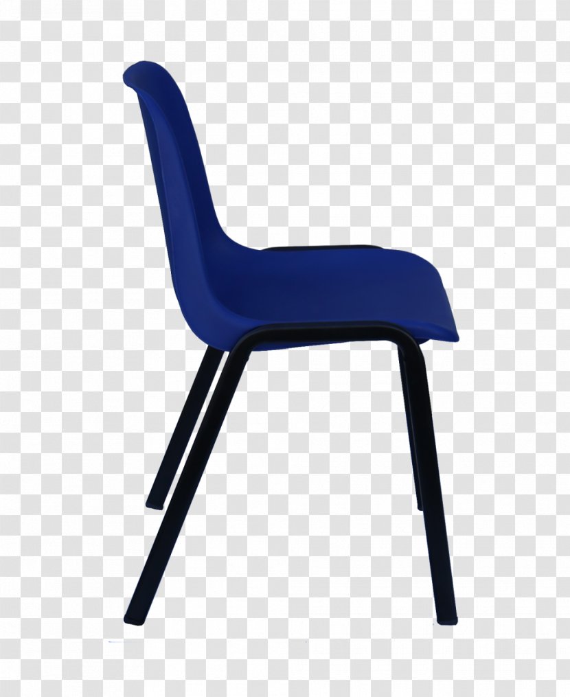 Chair Plastic Cobalt Blue Armrest Transparent PNG