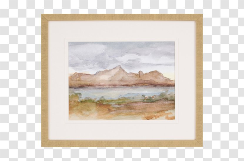 Watercolor Painting Beach In Pourville Picture Frames Art Transparent PNG