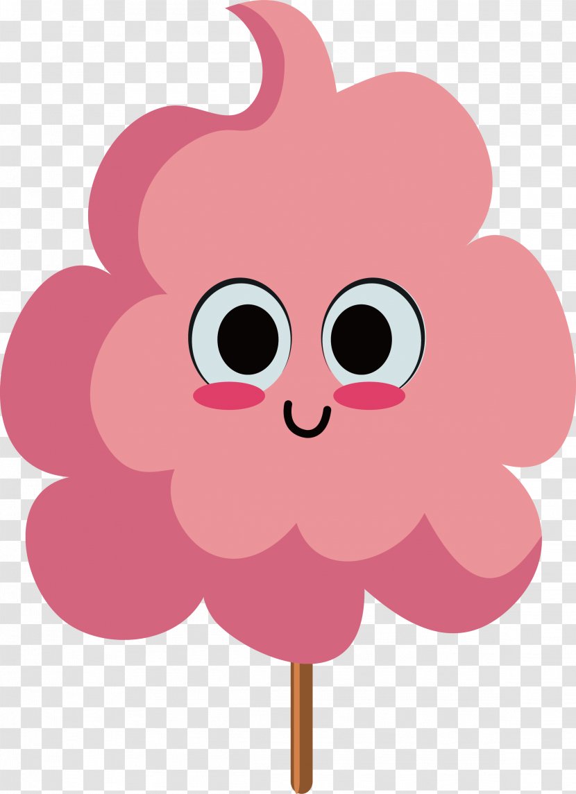 Cotton Candy Pink Sugar Animation - Petal - With Big Eyes Transparent PNG