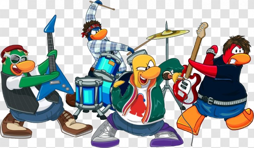 Rock Band Musical Ensemble Marching Clip Art - Silhouette - Club Penguin Jacket Transparent PNG