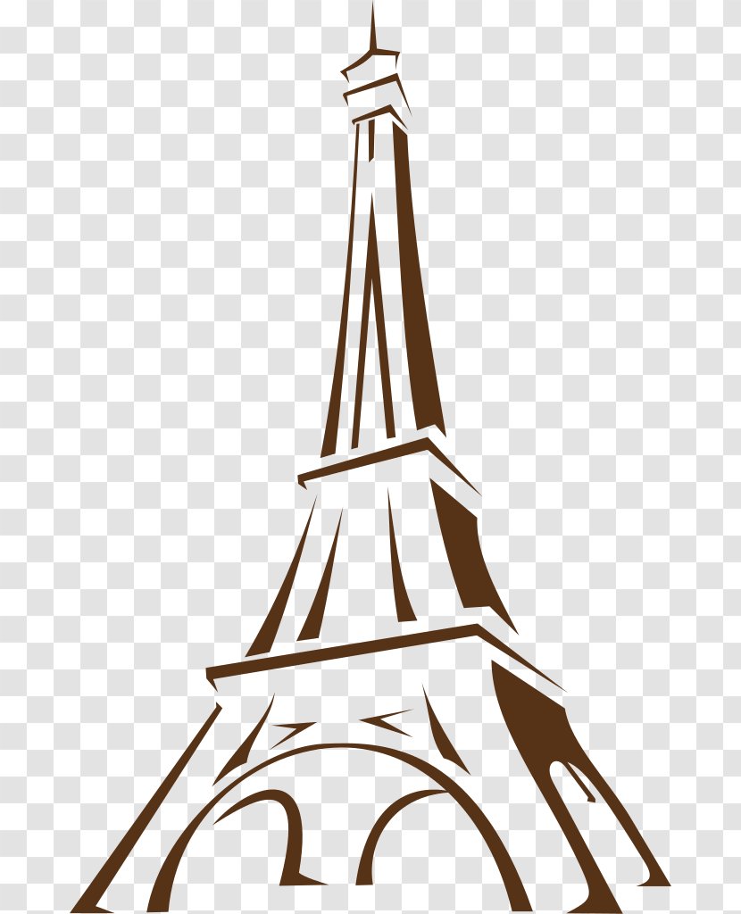 Eiffel Tower Clip Art - Black And White Transparent PNG