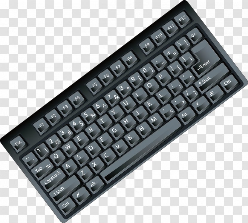 Computer Keyboard Space Bar - Laptop Part - Black Parts Vector Transparent PNG
